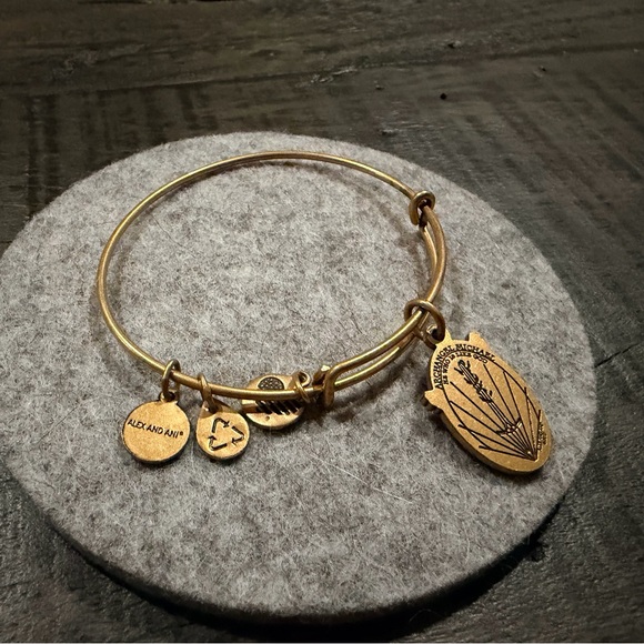 Alex and Ani Angel Charm Bracelet with Archangel Michael - Picture 2 of 2
